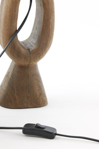 Lamp base 11x9x45 cm DJANGO wood matt brown