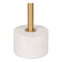 Lecco Side table - Side table in brass and marble Ø41x58 cm