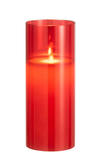 Ledlamp Shining Glass Red Large
