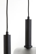 Afbeelding in Gallery-weergave laden, Hanging lamp 3L 100x22x32 cm LEKAR black+smoked glass
