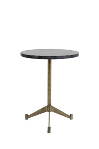 Side table 40x51 cm LOMELO marble black-antique bronze