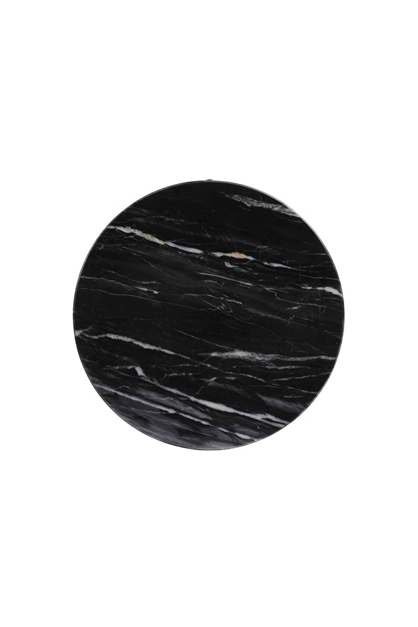 Side table 40x51 cm LOMELO marble black-antique bronze
