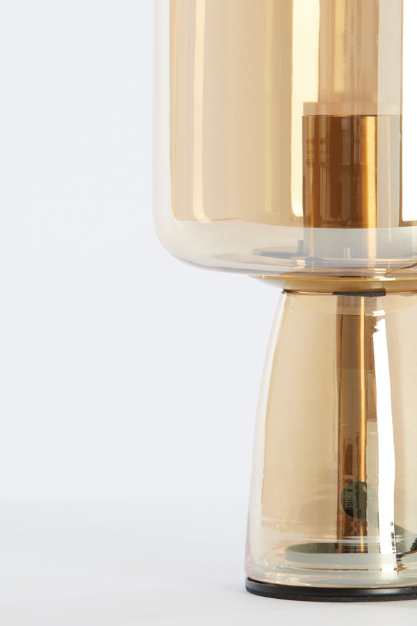 Table lamp 16x32 cm LOTTA glass amber+gold