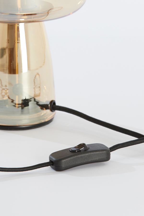 Table lamp 16x32 cm LOTTA glass amber+gold