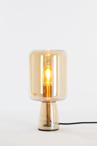 Table lamp 16x32 cm LOTTA glass amber+gold