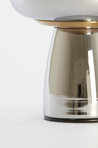 Table lamp 21x45 cm LOTTA smoked glass+gold