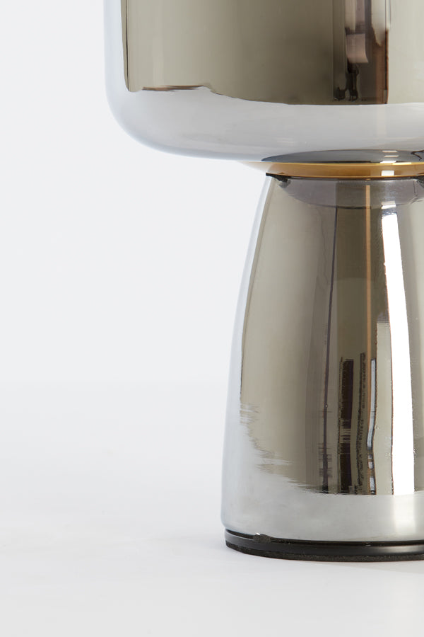 Table lamp 16x32 cm LOTTA smoked glass+gold