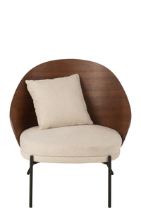 Lounge Chair Lone Ply Wood/Metal Brown/Grey