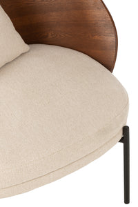 Lounge Chair Lone Ply Wood/Metal Brown/Grey