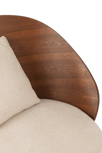 Lounge Chair Lone Ply Wood/Metal Brown/Grey