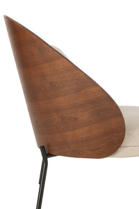 Lounge Chair Lone Ply Wood/Metal Brown/Grey