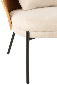 Lounge Chair Lone Ply Wood/Metal Natural/Grey