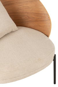 Lounge Chair Lone Ply Wood/Metal Natural/Grey