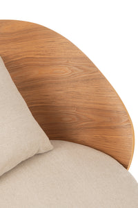 Lounge Chair Lone Ply Wood/Metal Natural/Grey