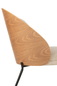 Lounge Chair Lone Ply Wood/Metal Natural/Grey