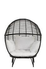 Afbeelding in Gallery-weergave laden, Lounge Chair Oval Steel Black
