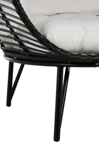 Lounge Chair Oval Steel Black