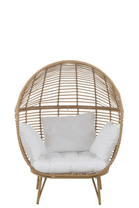 Lounge Chair Oval Steel Natural
