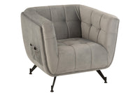 Lounge Seat 1-Person Textile/Wood/Metal Light Grey
