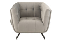 Lounge Seat 1-Person Textile/Wood/Metal Light Grey