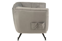 Lounge Seat 1-Person Textile/Wood/Metal Light Grey