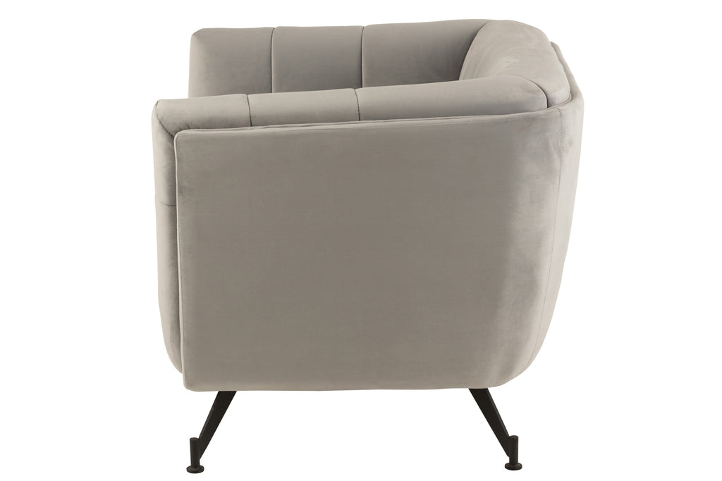 Lounge Seat 1-Person Textile/Wood/Metal Light Grey
