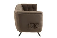 Lounge Seat 3-Person Textile/Wood/Metal Dark Grey J-Line