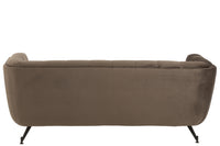 Lounge Seat 3-Person Textile/Wood/Metal Dark Grey J-Line