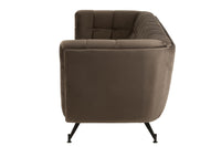 Lounge Seat 3-Person Textile/Wood/Metal Dark Grey J-Line