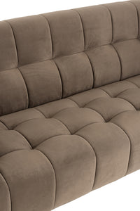 Lounge Seat 3-Person Textile/Wood/Metal Dark Grey J-Line