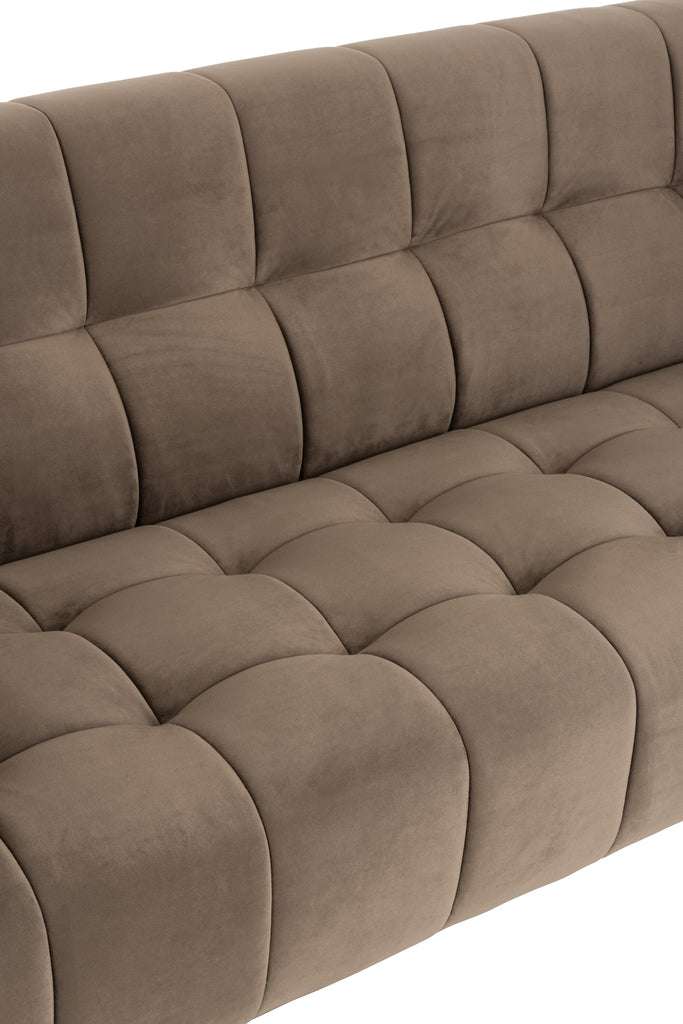 Lounge Seat 3-Person Textile/Wood/Metal Dark Grey J-Line