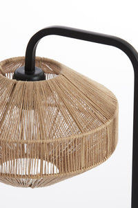 Table lamp 26x60 cm LYRA natural+matt black