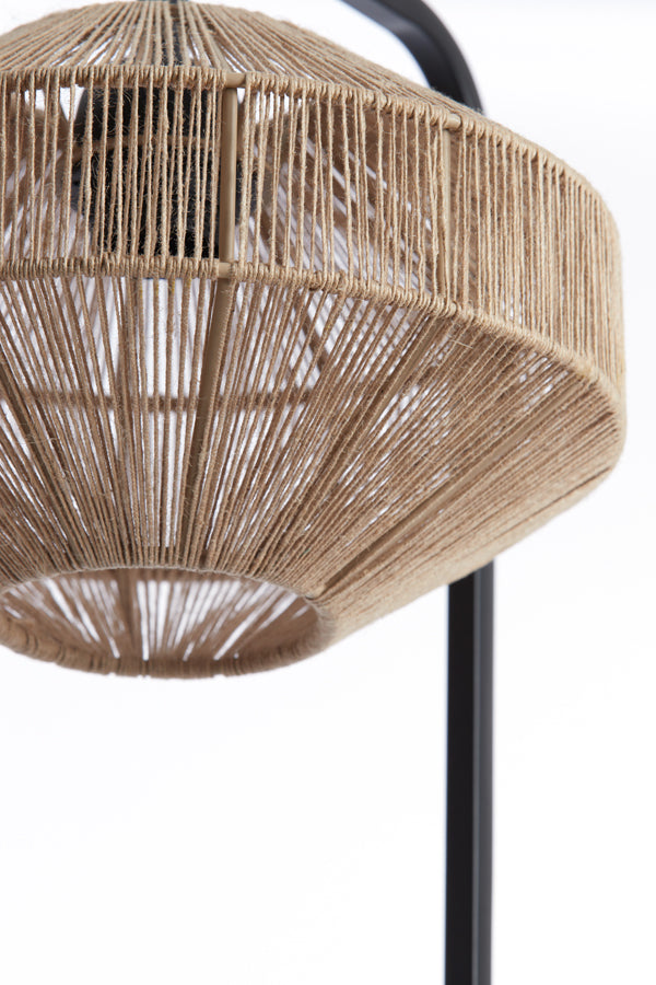 Table lamp 26x60 cm LYRA natural+matt black