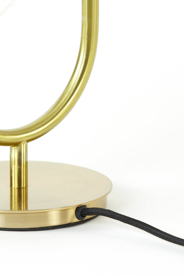 Table lamp 2L 33x18x43 cm MAGDALA glass brown+gold