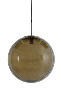 Hanging lamp 48 cm MAGDALA glass brown+gold