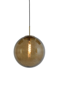 Hanging lamp 48 cm MAGDALA glass brown+gold