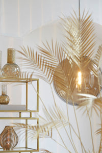 Hanging lamp 48 cm MAGDALA glass brown+gold