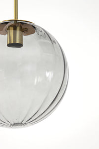 Hanging lamp 30 cm MAGDALA glass light grey+gold
