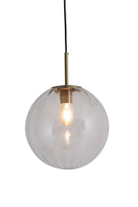 Hanging lamp 30 cm MAGDALA glass light grey+gold