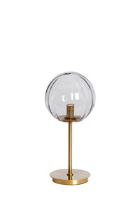 Table lamp 20x43 cm MAGDALA glass light grey+gold