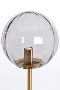 Table lamp 20x43 cm MAGDALA glass light grey+gold