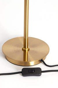 Table lamp 20x43 cm MAGDALA glass light grey+gold