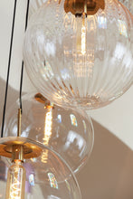 Afbeelding in Gallery-weergave laden, Hanging lamp 40 cm MAGDALA glass clear+gold
