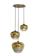 Afbeelding in Gallery-weergave laden, Hanging lamp 3L 40x160 cm MAYSON glass gold-clear+gold
