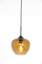Afbeelding in Gallery-weergave laden, Hanging lamp 23x18 cm MAYSON glass brown+black
