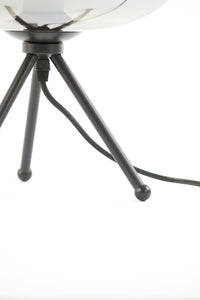 Table lamp 30x43 cm MAYSON smoked glass+matt black