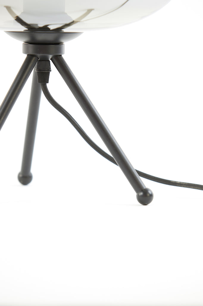 Table lamp 30x43 cm MAYSON smoked glass+matt black