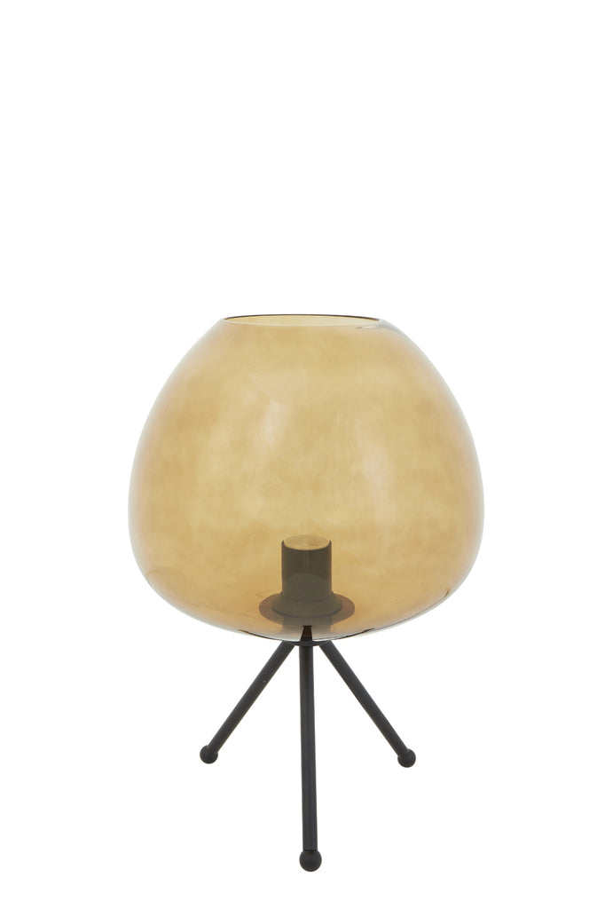 Table lamp 30x43 cm MAYSON glass brown+matt black