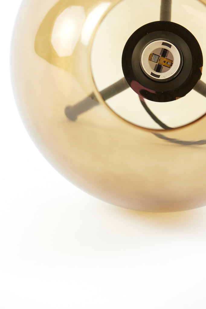 Table lamp 30x43 cm MAYSON glass brown+matt black