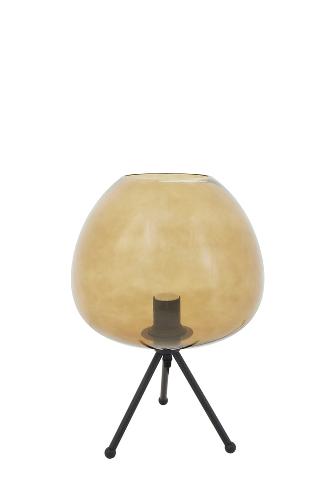 Table lamp 30x43 cm MAYSON glass brown+matt black